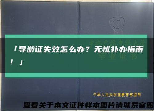 「导游证失效怎么办？无忧补办指南！」缩略图