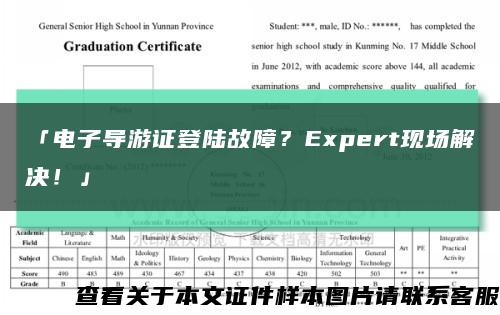 「电子导游证登陆故障？Expert现场解决！」缩略图