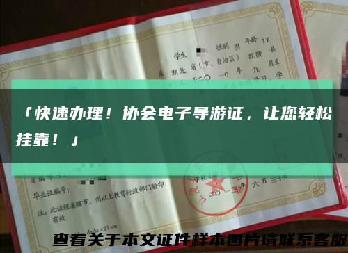 「快速办理！协会电子导游证，让您轻松挂靠！」缩略图