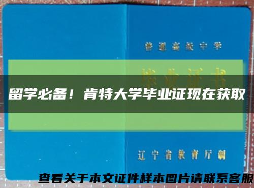 留学必备！肯特大学毕业证现在获取缩略图