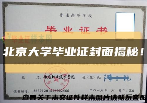 北京大学毕业证封面揭秘！缩略图