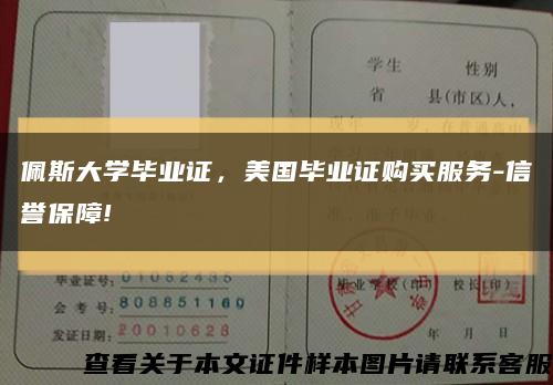 佩斯大学毕业证，美国毕业证购买服务-信誉保障!缩略图