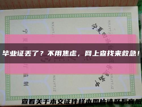 毕业证丢了？不用焦虑，网上查找来救急！缩略图