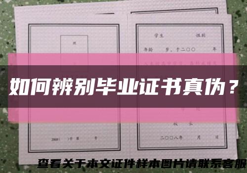 如何辨别毕业证书真伪？缩略图