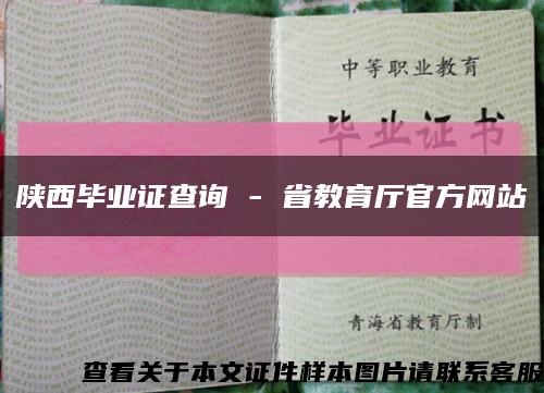 陕西毕业证查询 - 省教育厅官方网站缩略图