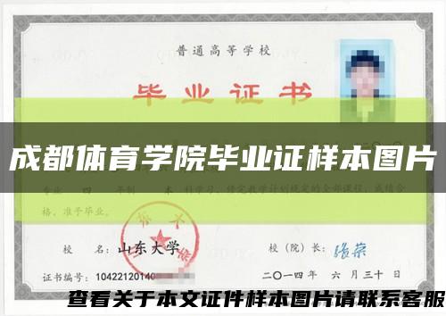 成都体育学院毕业证样本图片缩略图