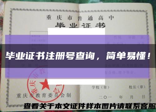 毕业证书注册号查询，简单易懂！缩略图