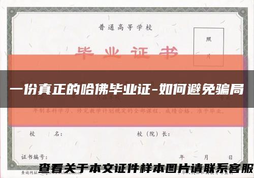 一份真正的哈佛毕业证-如何避免骗局缩略图