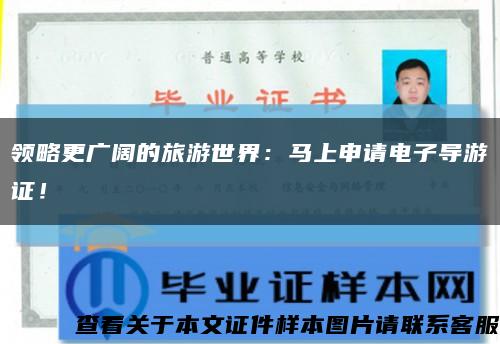 领略更广阔的旅游世界：马上申请电子导游证！缩略图