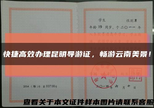 快捷高效办理昆明导游证，畅游云南美景！缩略图