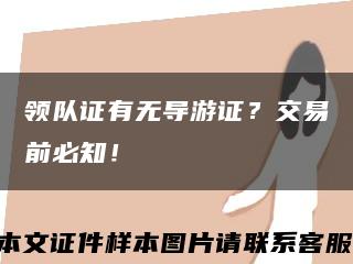 领队证有无导游证？交易前必知！缩略图