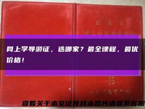 网上学导游证，选哪家？最全课程，最优价格！缩略图