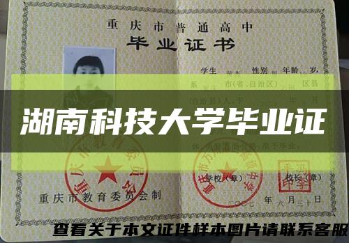 湖南科技大学毕业证缩略图