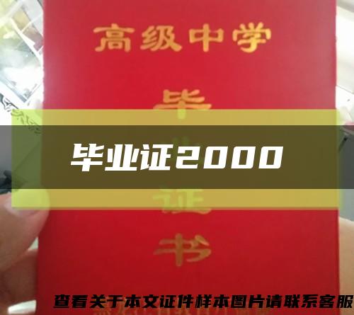 毕业证2000缩略图