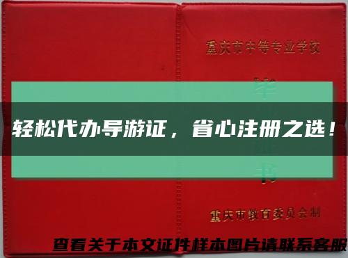轻松代办导游证，省心注册之选！缩略图