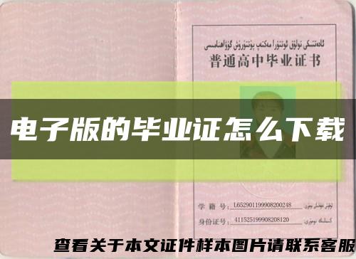 电子版的毕业证怎么下载缩略图