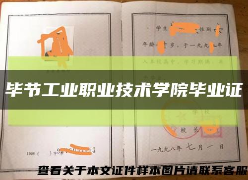 毕节工业职业技术学院毕业证缩略图