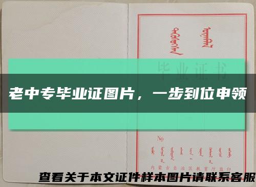 老中专毕业证图片，一步到位申领缩略图