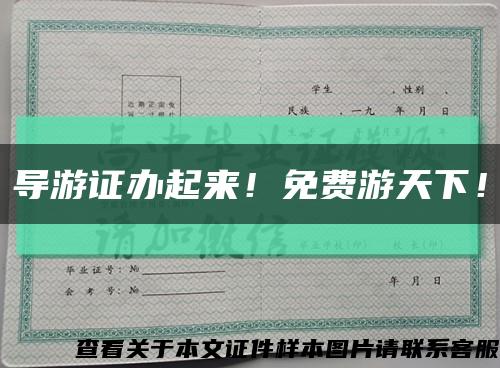 导游证办起来！免费游天下！缩略图