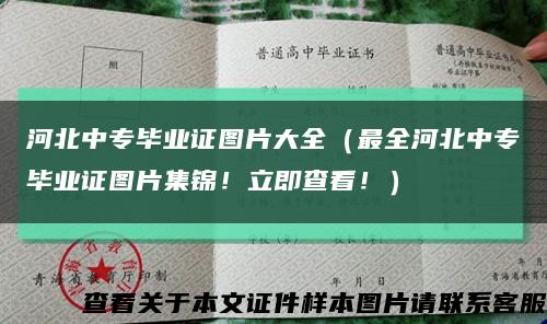 河北中专毕业证图片大全（最全河北中专毕业证图片集锦！立即查看！）缩略图