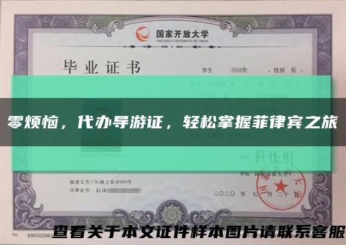 零烦恼，代办导游证，轻松掌握菲律宾之旅缩略图