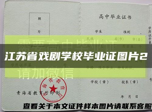 江苏省戏剧学校毕业证图片2缩略图