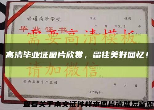 高清毕业证图片欣赏，留住美好回忆！缩略图