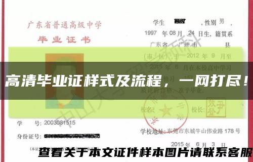 高清毕业证样式及流程，一网打尽！缩略图