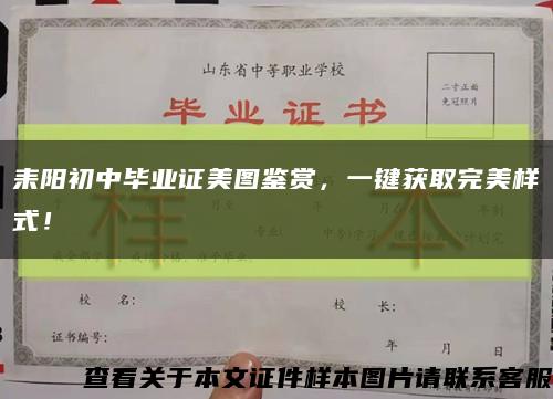 耒阳初中毕业证美图鉴赏，一键获取完美样式！缩略图