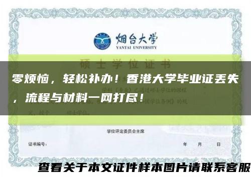 零烦恼，轻松补办！香港大学毕业证丢失，流程与材料一网打尽！缩略图
