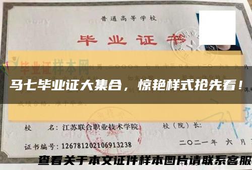 马七毕业证大集合，惊艳样式抢先看！缩略图