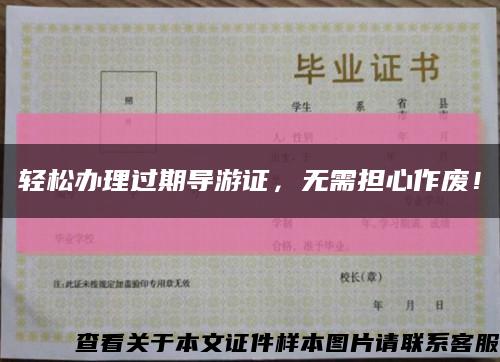 轻松办理过期导游证，无需担心作废！缩略图