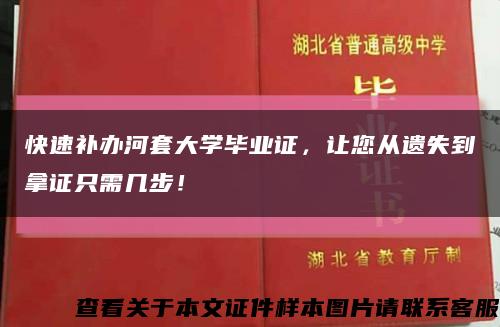 快速补办河套大学毕业证，让您从遗失到拿证只需几步！缩略图