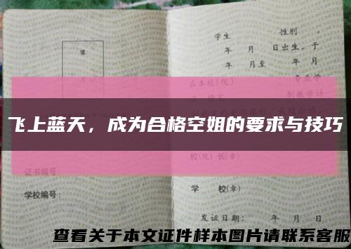 飞上蓝天，成为合格空姐的要求与技巧缩略图