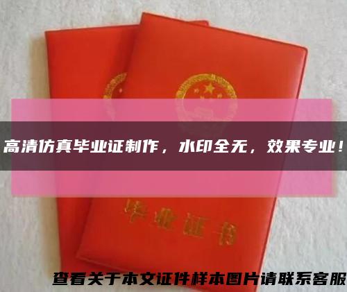 高清仿真毕业证制作，水印全无，效果专业！缩略图