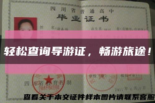 轻松查询导游证，畅游旅途！缩略图