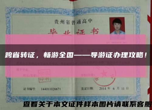 跨省转证，畅游全国——导游证办理攻略！缩略图