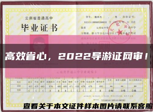 高效省心，2022导游证网审！缩略图