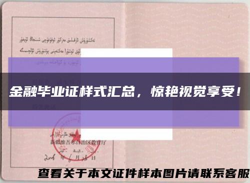 金融毕业证样式汇总，惊艳视觉享受！缩略图