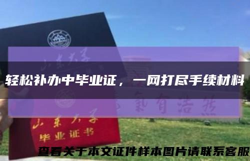 轻松补办中毕业证，一网打尽手续材料缩略图