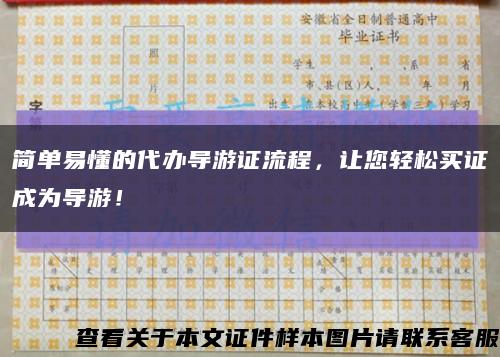 简单易懂的代办导游证流程，让您轻松买证成为导游！缩略图