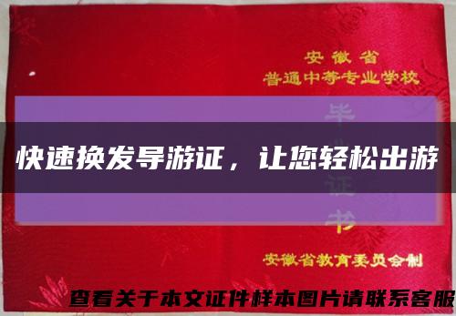 快速换发导游证，让您轻松出游缩略图