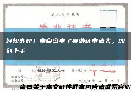 轻松办理！秦皇岛电子导游证申请表，即刻上手缩略图