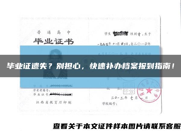 毕业证遗失？别担心，快速补办档案报到指南！缩略图