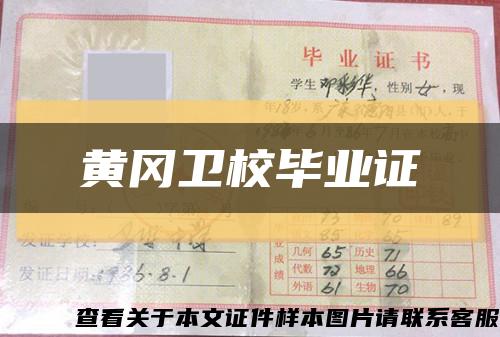 黄冈卫校毕业证缩略图