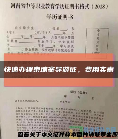 快速办理柬埔寨导游证，费用实惠缩略图