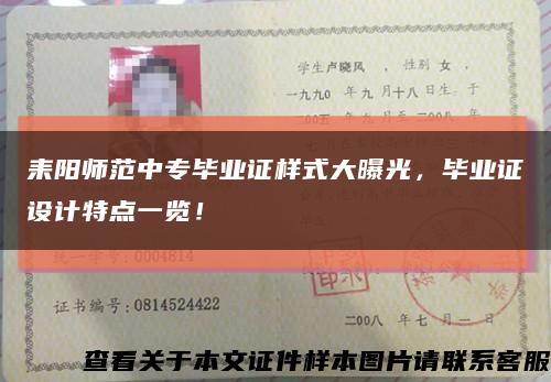 耒阳师范中专毕业证样式大曝光，毕业证设计特点一览！缩略图