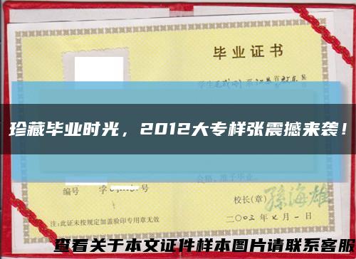 珍藏毕业时光，2012大专样张震撼来袭！缩略图