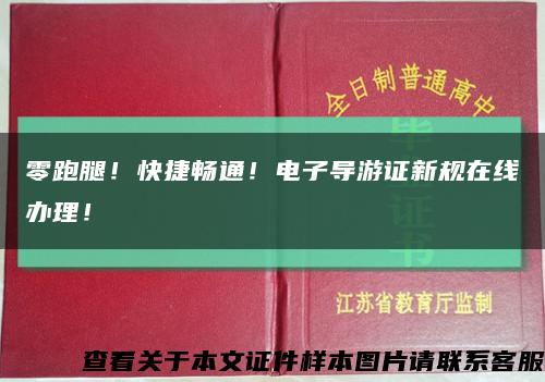 零跑腿！快捷畅通！电子导游证新规在线办理！缩略图