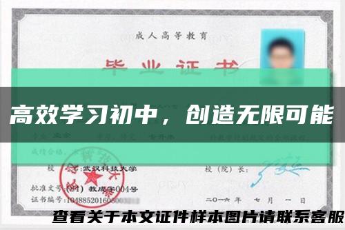 高效学习初中，创造无限可能缩略图